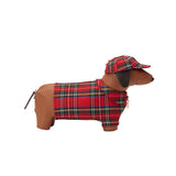 Dog Plaid Vegan Leather Crossbody Bag