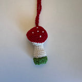 SAMPLE BD1054 Mushroom Crochet Bag Charm - FINAL SALE