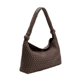 Quinn Espresso Recycled Vegan Leather Shoulder Bag