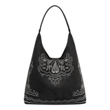 Eunice Black Vegan Suede Tote Bag