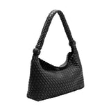 Quinn Black Recycled Vegan Leather Shoulder Bag