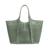 Malia Sage Laser Cut Vegan Leather Tote Bag
