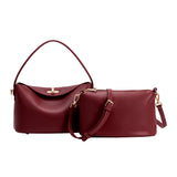 Lana Burgundy Recycled Vegan Leather Crossbody Bag
