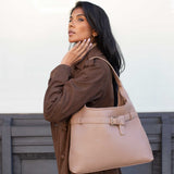 Amerie Black Recycled Vegan Leather Tote Bag