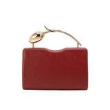Belle Burgundy Vegan Leather Crossbody Bag
