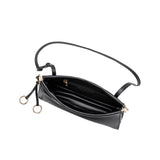 Amaya Black Vegan Leather Shoulder Bag