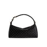 Shanice Black Velvet Crossbody Bag