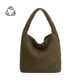 Johanna Pine Suede Large Recycled Vegan Shoulder Bag