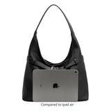 Amerie Black Recycled Vegan Leather Tote Bag