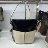 SAMPLE BD1010 Black Two-Tone Shoulder Bag - FINAL SALE