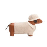 Dog Sherpa Vegan Leather Crossbody Bag