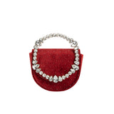Trudie Red Velvet Crossbody Bag