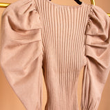 SAMPLE Puff Sleeve Knit Bodysuit (SMALL) - FINAL SALE