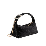 Shanice Black Velvet Crossbody Bag
