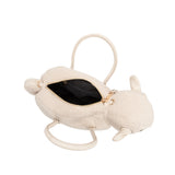 Sheep Ivory Vegan Leather Crossbody Bag