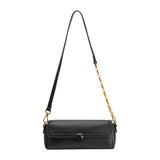 Fancy Black Vegan Leather Shoulder Bag