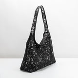 SAMPLE SM7489 Black Lace Tote Bag - FINAL SALE