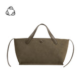 Jill Olive Suede Recycled Vegan Tote Bag