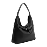 Amerie Black Recycled Vegan Leather Tote Bag