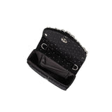 Trudie Black Velvet Crossbody Bag