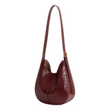 Stefanie Burgundy Recycled Vegan Leather Shoulder Bag