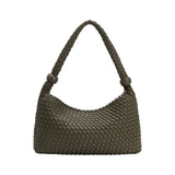 Quinn Olive Recycled Vegan Leather Shoulder Bag