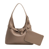Amerie Taupe Recycled Vegan Leather Tote Bag