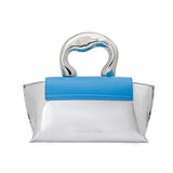 SAMPLE YN7725 Blue Top Handle Bag - FINAL SALE