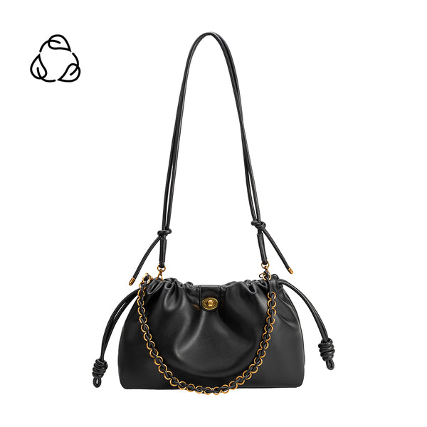 Melie Bianco - Toni Black Recycled Vegan Leather Top Handle
