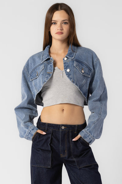 Cropped Denim Jacket – Melie Bianco1