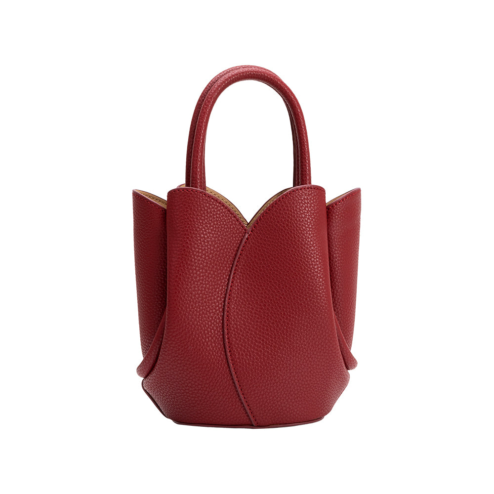 Tulip Mini Red Recycled Vegan Top Handle Bag