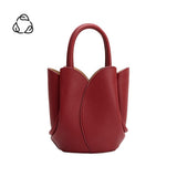 Tulip Red Mini Recycled Vegan Top Handle Bag