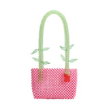 Flor Pink Beaded Shoulder Bag