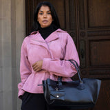 Astrid Black Recycled Vegan Leather Tote Bag