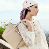 Avril Black Recycled Vegan Leather Top Handle Bag