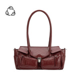 Ruthie Burgundy Recycled Vegan Shoulder Bag