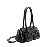 Ruthie Black Recycled Vegan Shoulder Bag