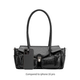 Ruthie Black Recycled Vegan Shoulder Bag