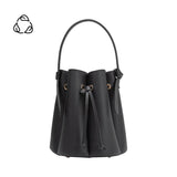 Laguna Black Recycled Vegan Leather Top Handle Bag