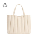 Adela Ivory Recycled Vegan Leather Tote Bag