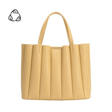 Adela Yellow Recycled Vegan Leather Tote Bag