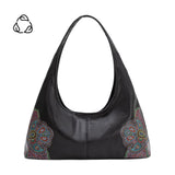 Tinsley Black Recycled Vegan Leather Shoulder Bag