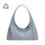 Tinsley Blue Recycled Vegan Leather Shoulder Bag