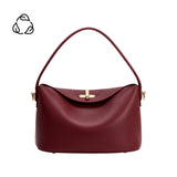 Lana Burgundy Recycled Vegan Leather Crossbody Bag