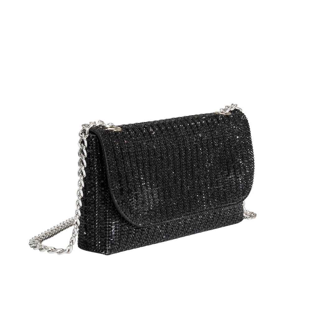 Black rhinestone crossbody purse Clearance