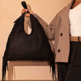 Brynlee Tobacco Vegan Suede Tote Bag