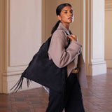 Brynlee Tobacco Vegan Suede Tote Bag