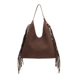 Brynlee Tobacco Vegan Suede Tote Bag