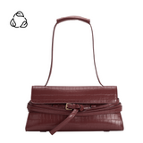 Klarissa Burgundy Recycled Vegan Leather Shoulder Bag