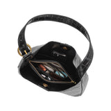 Stefanie Black Recycled Vegan Leather Shoulder Bag